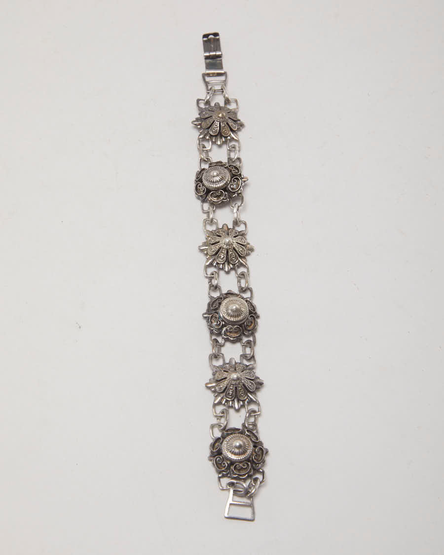 1950's Classic Art Deco Silver Bracelet