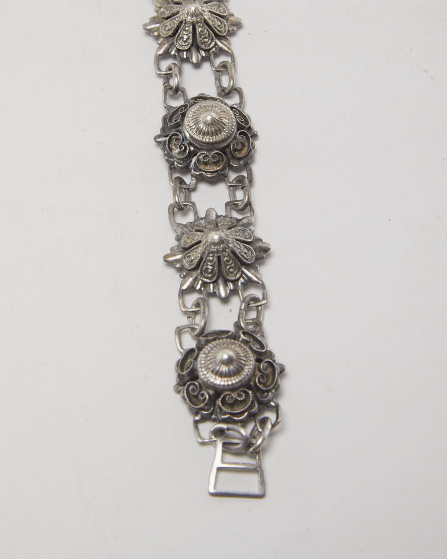 1950's Classic Art Deco Silver Bracelet