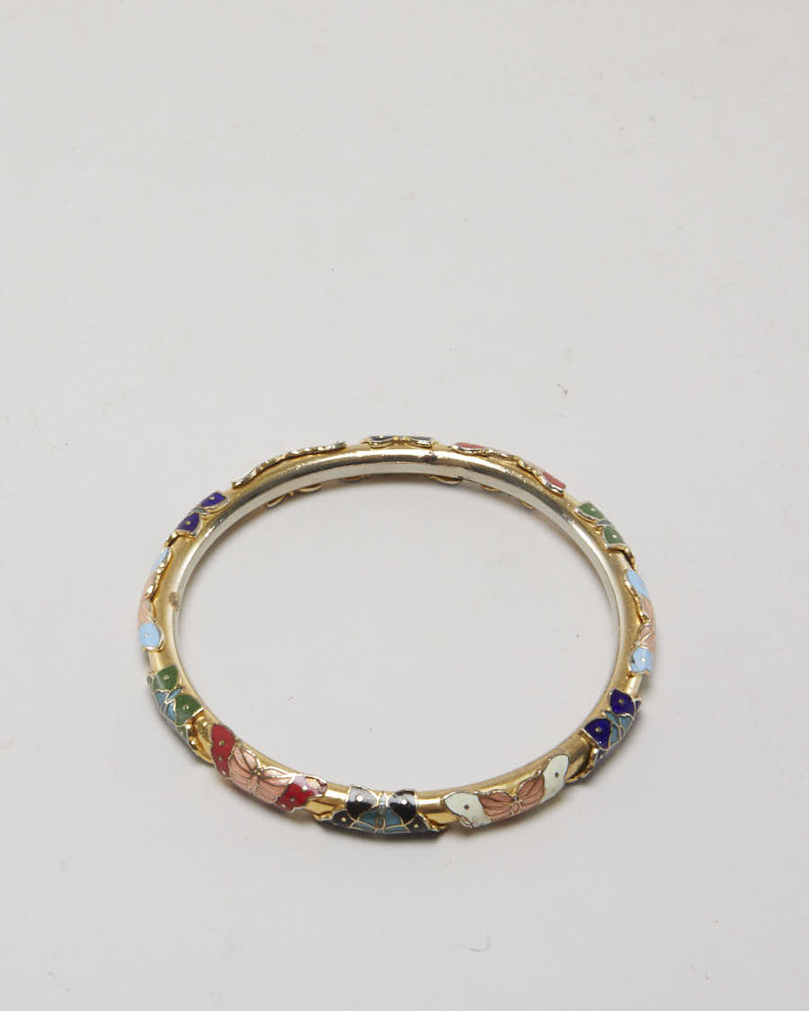 Vintage Enamelled Butterfly Cuff