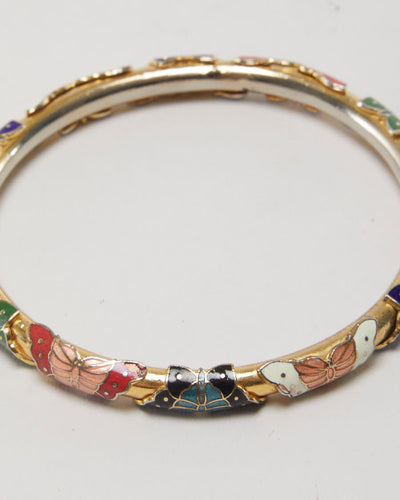Vintage Enamelled Butterfly Cuff