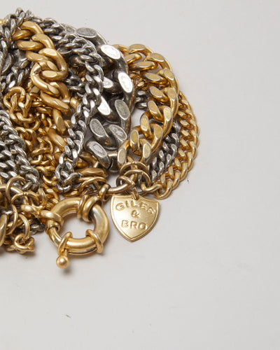 Giles and Brother 2 Tone Chunky Multi Chain Bracelet