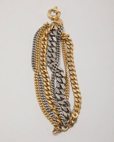 Giles and Brother 2 Tone Chunky Multi Chain Bracelet