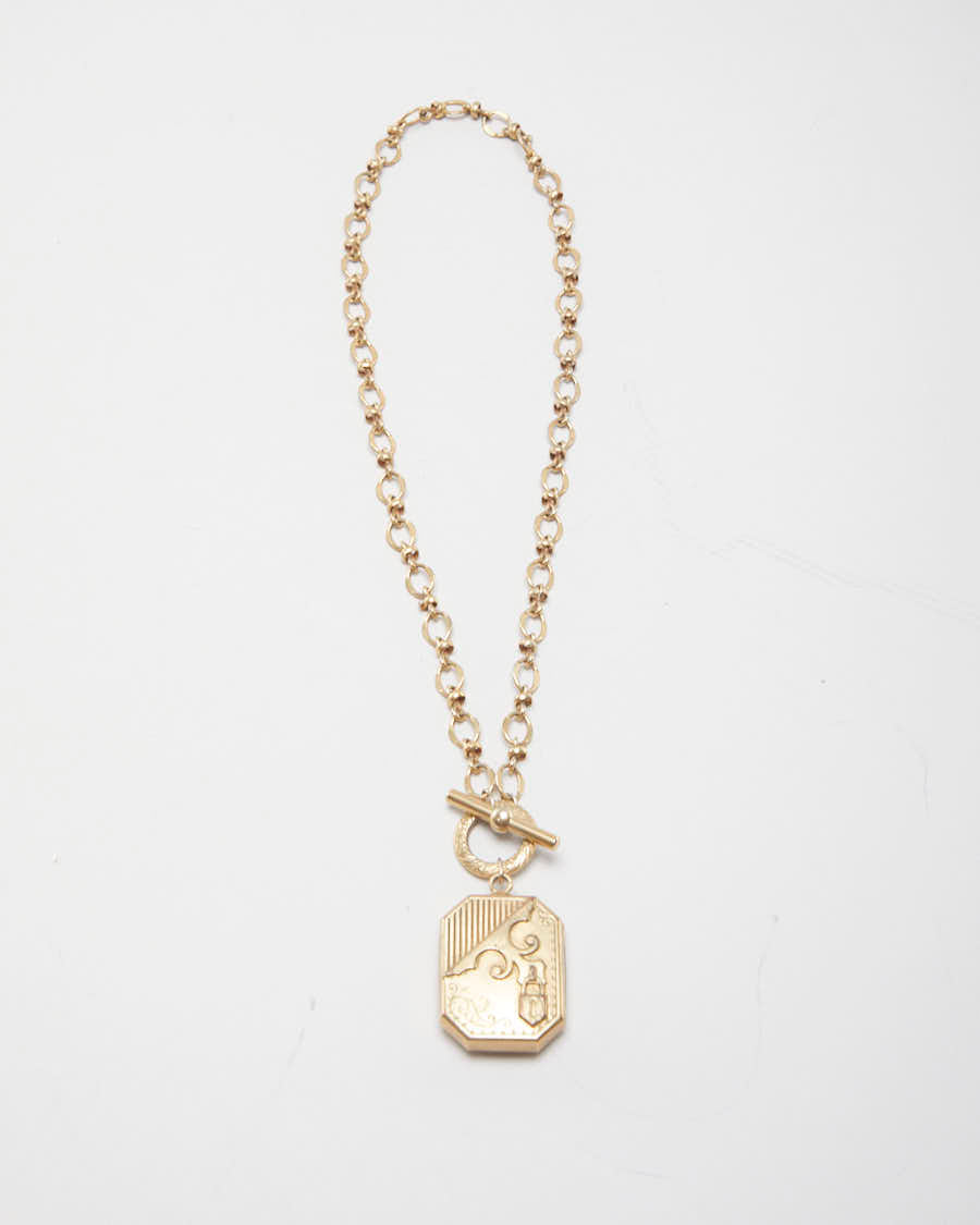 Vintage Rectangular Locket Necklace