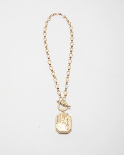 Vintage Rectangular Locket Necklace