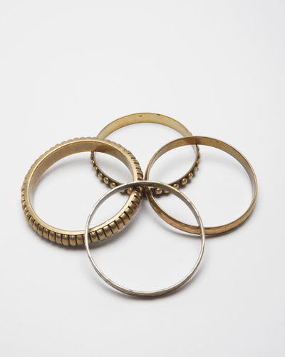 Brass Vintage Set of 4 Bangles