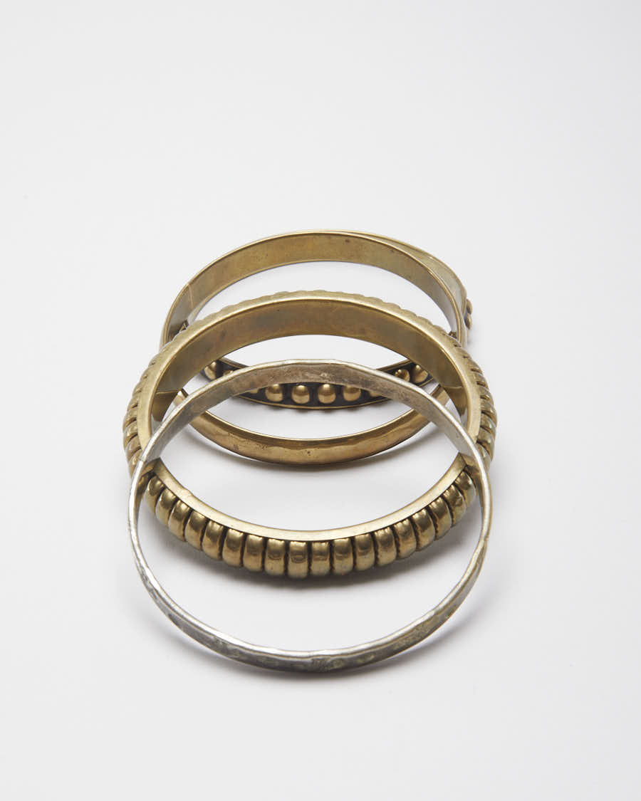 Brass Vintage Set of 4 Bangles