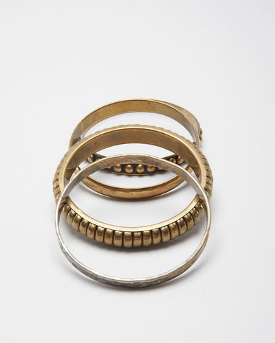 Brass Vintage Set of 4 Bangles