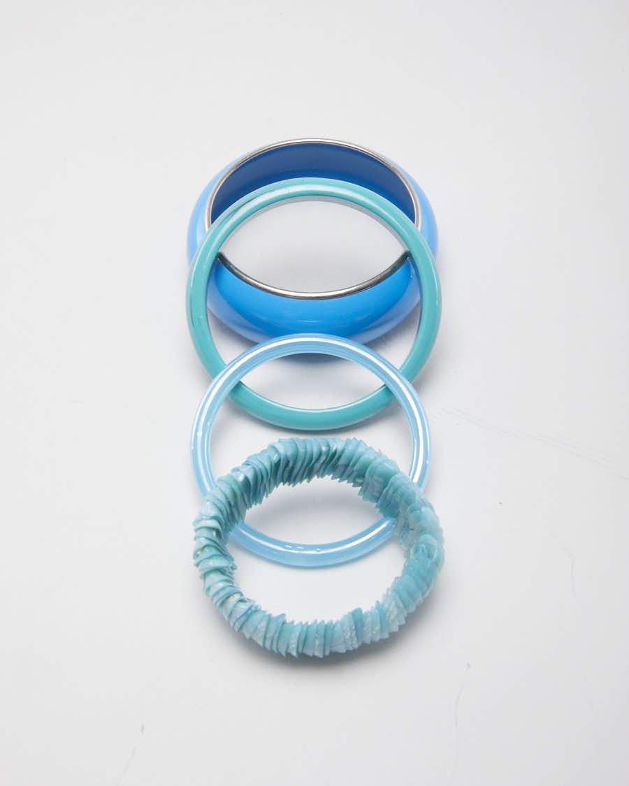 Blue Vintage Set of 4 Bangles