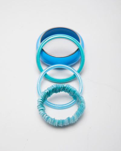 Blue Vintage Set of 4 Bangles