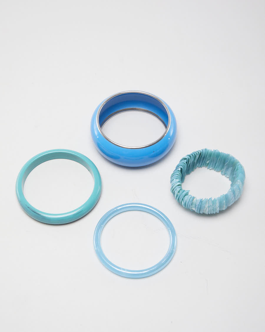 Blue Vintage Set of 4 Bangles