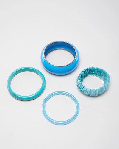 Blue Vintage Set of 4 Bangles