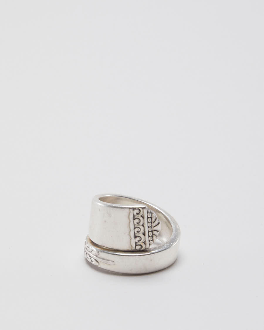 Vintage 80's Silver Spoon Ring