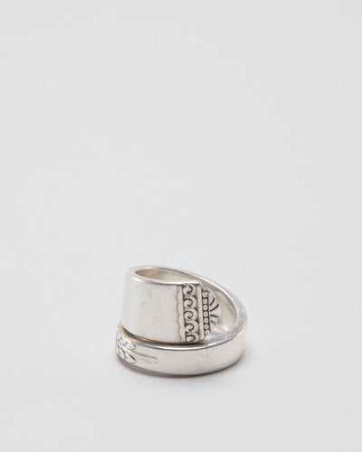 Vintage 80's Silver Spoon Ring
