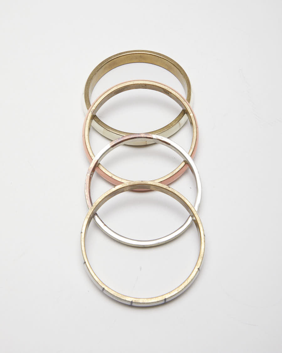 Vintage Inlay Set of 4 Bangles