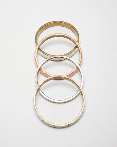 Vintage Inlay Set of 4 Bangles