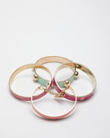 Modern Enamel Set of 4 Bangles