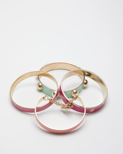 Modern Enamel Set of 4 Bangles