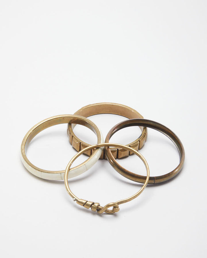 Vintage Brass Set of 4 Bangles