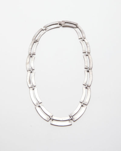 Mother of Pearl and Silver Vintage Necklace