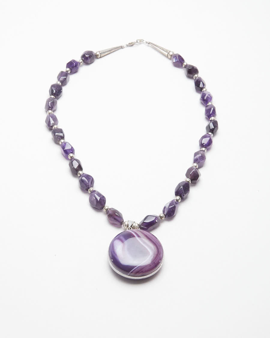 Purple Multi Stone Necklace