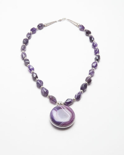 Purple Multi Stone Necklace