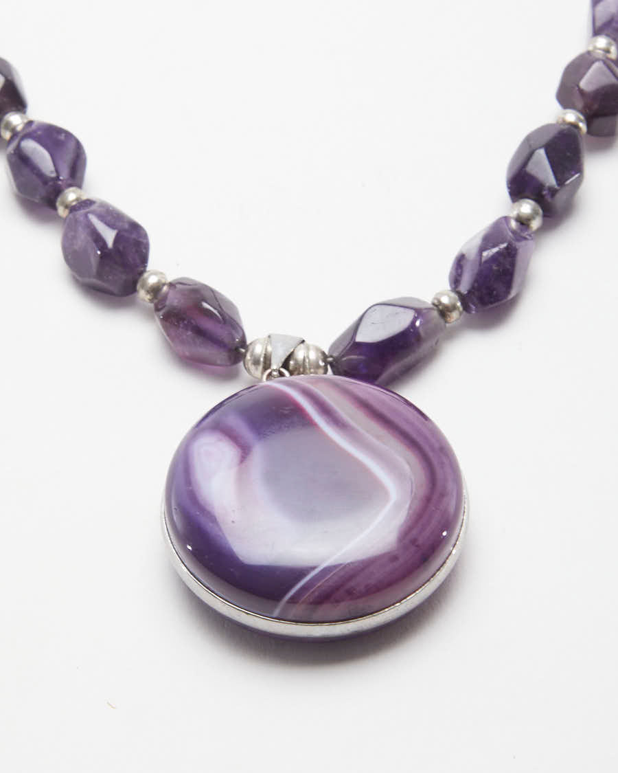 Purple Multi Stone Necklace