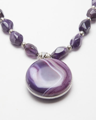 Purple Multi Stone Necklace