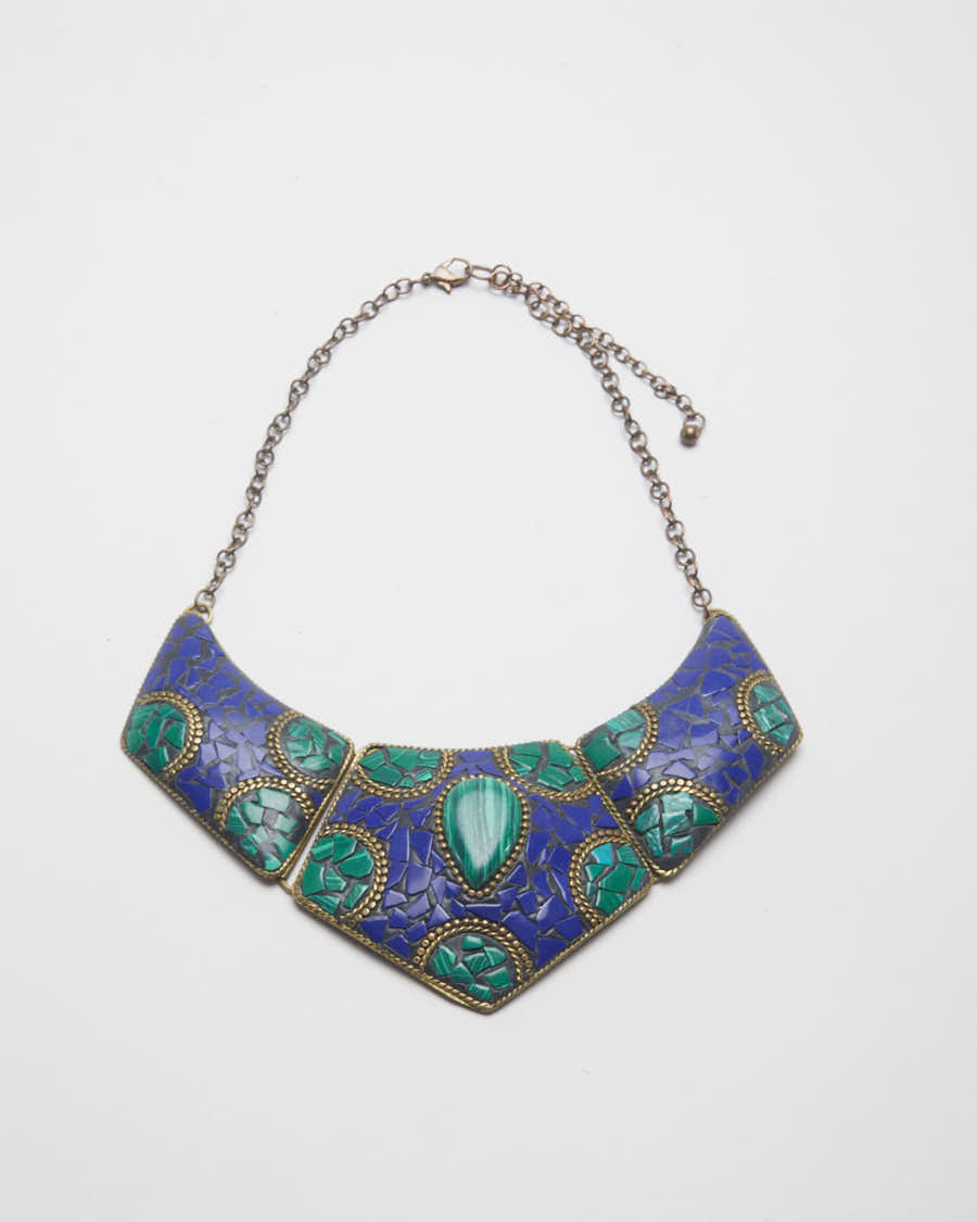 Vintage Mosaic Plate Necklace