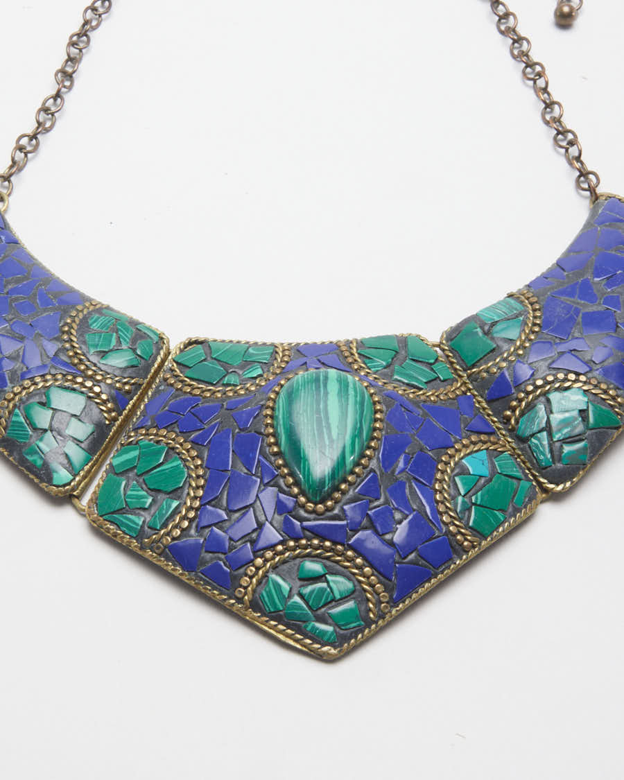 Vintage Mosaic Plate Necklace