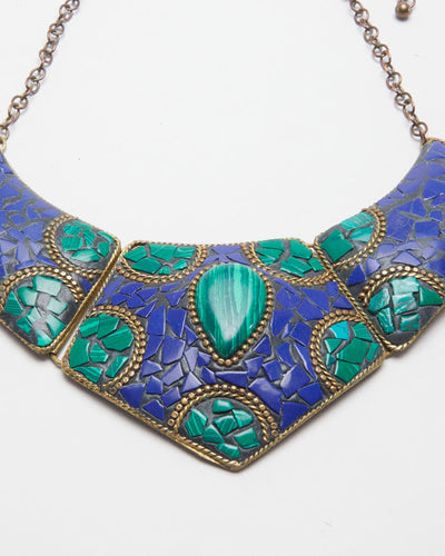 Vintage Mosaic Plate Necklace