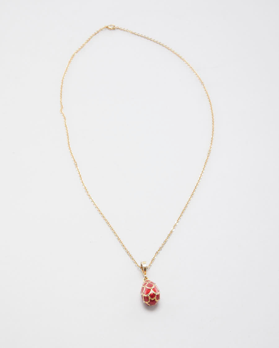 Vintage Red Egg Necklace