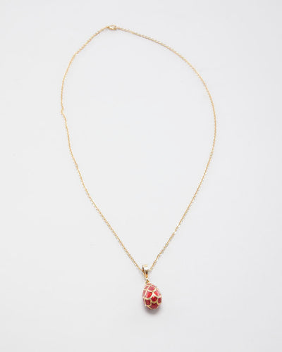Vintage Red Egg Necklace