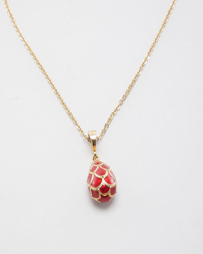 Vintage Red Egg Necklace