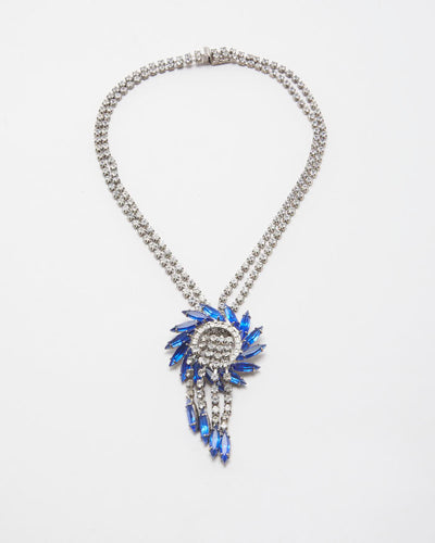 Blue Stone Bedazzled Necklace