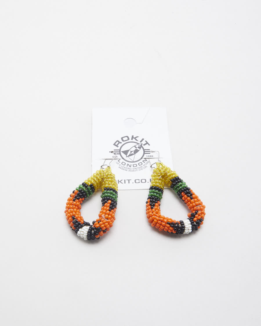 Vintage Hand Made Beaded Earrings