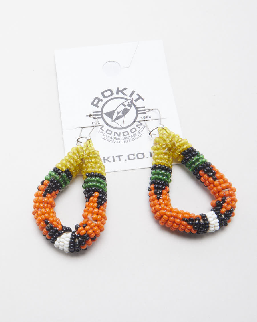 Vintage Hand Made Beaded Earrings