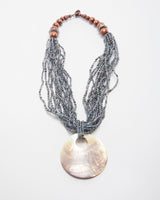 Vintage Mother of Pearl Shell Beaded Necklace
