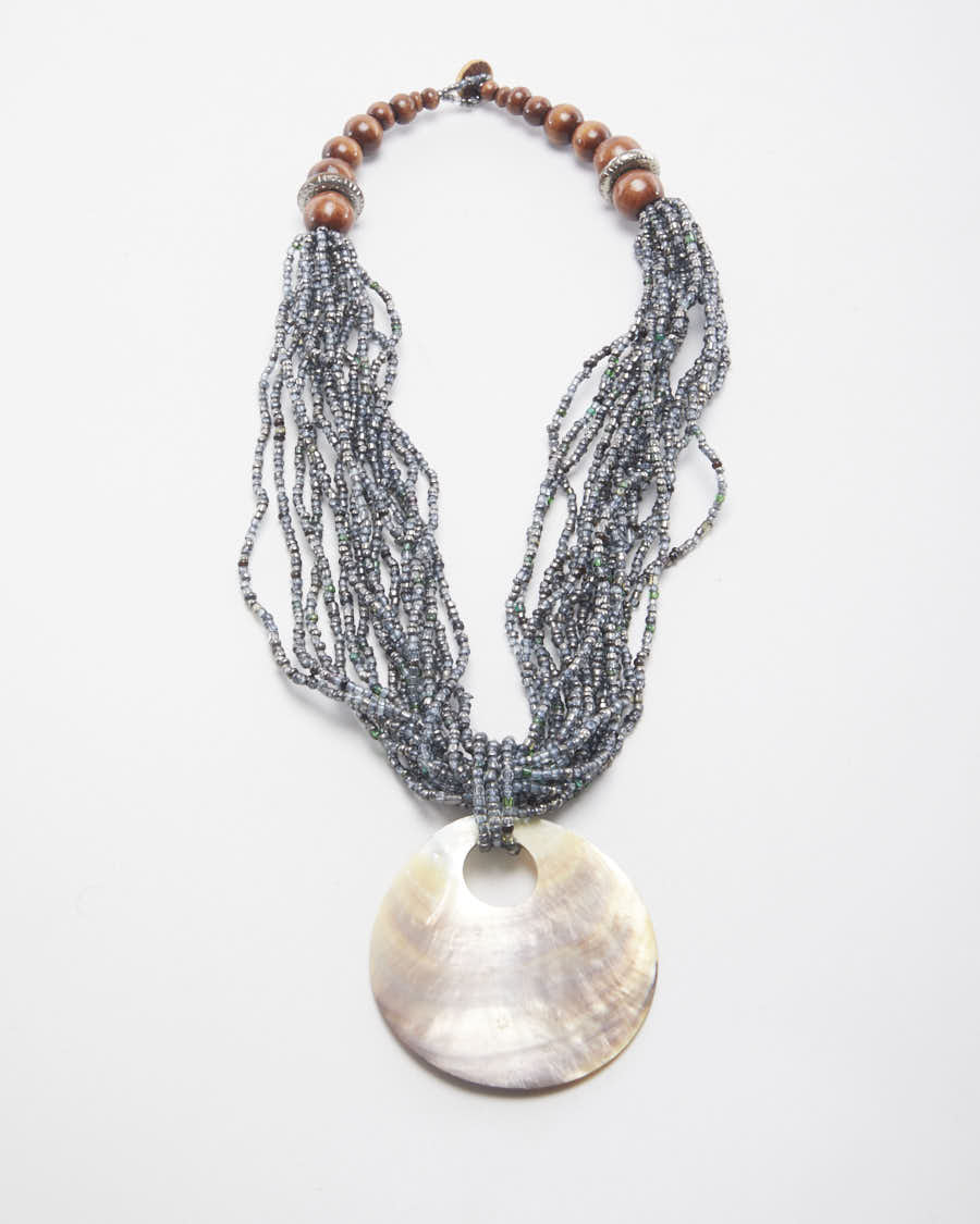 Vintage Mother of Pearl Shell Beaded Necklace