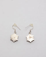 Silver Turquoise Flower Earrings