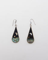 Sea Opal Silver Earrings