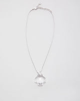 Silver Glass Cross Necklace