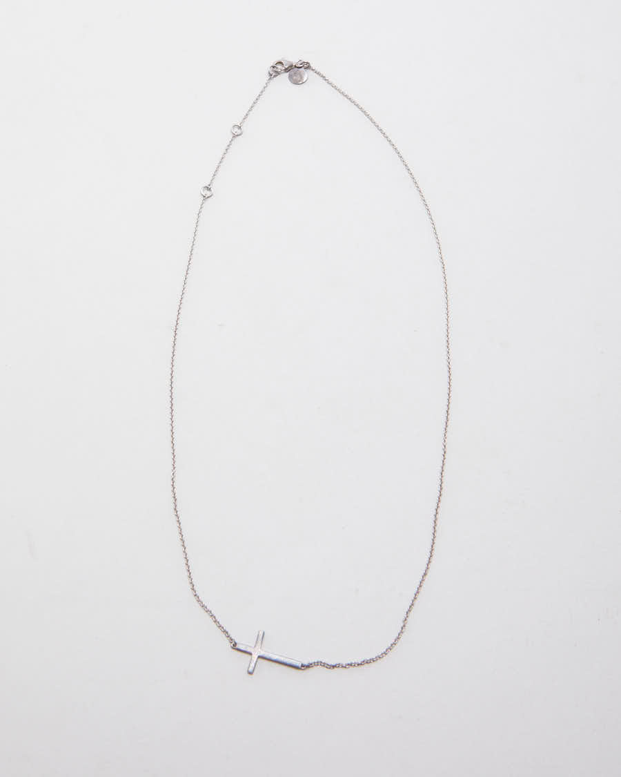 Stella &amp; Dot 925 Silver Cross Necklace