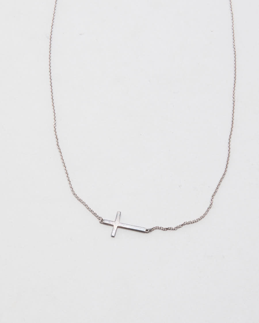 Stella &amp; Dot 925 Silver Cross Necklace