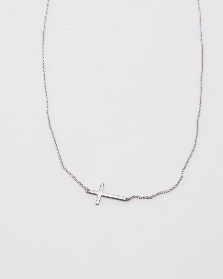 Stella & Dot 925 Silver Cross Necklace