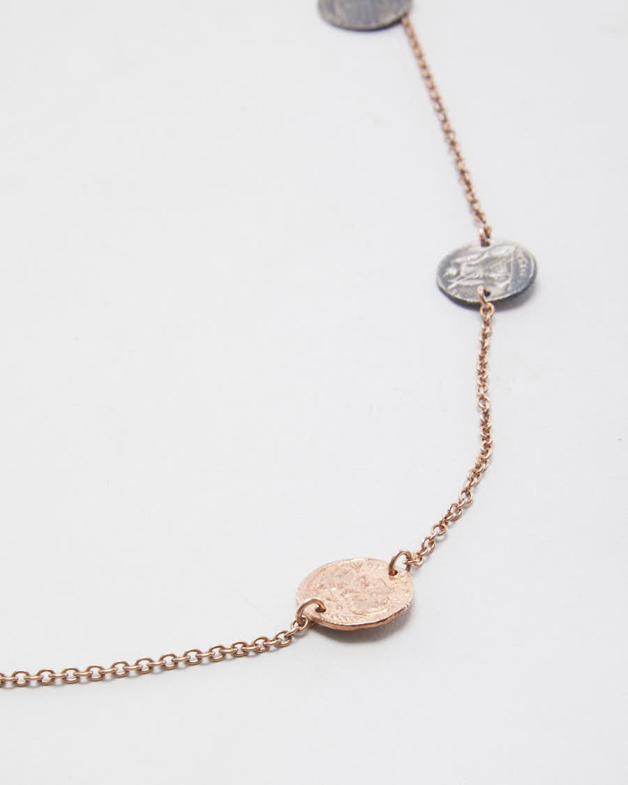 Vintage 925 Copper/Silver Coin Necklace