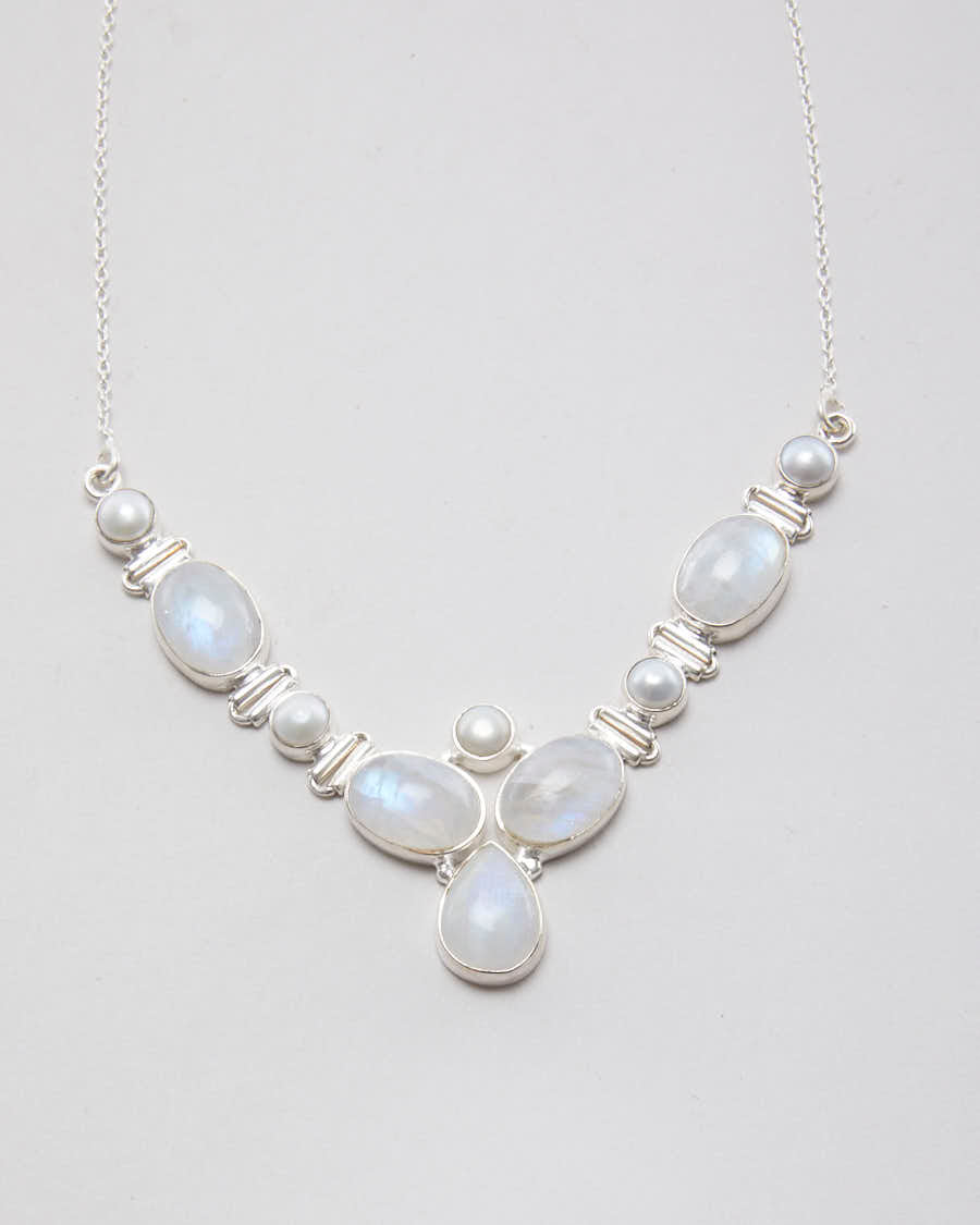 925 Silver Moonstone Necklace