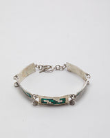 Vintage Aztec Opal Inlay Bracelet