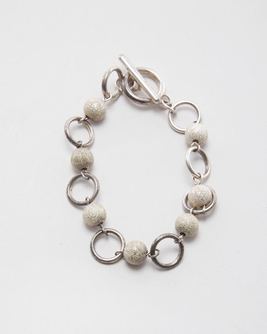 925 Silver Chunky Beaded Bracelet