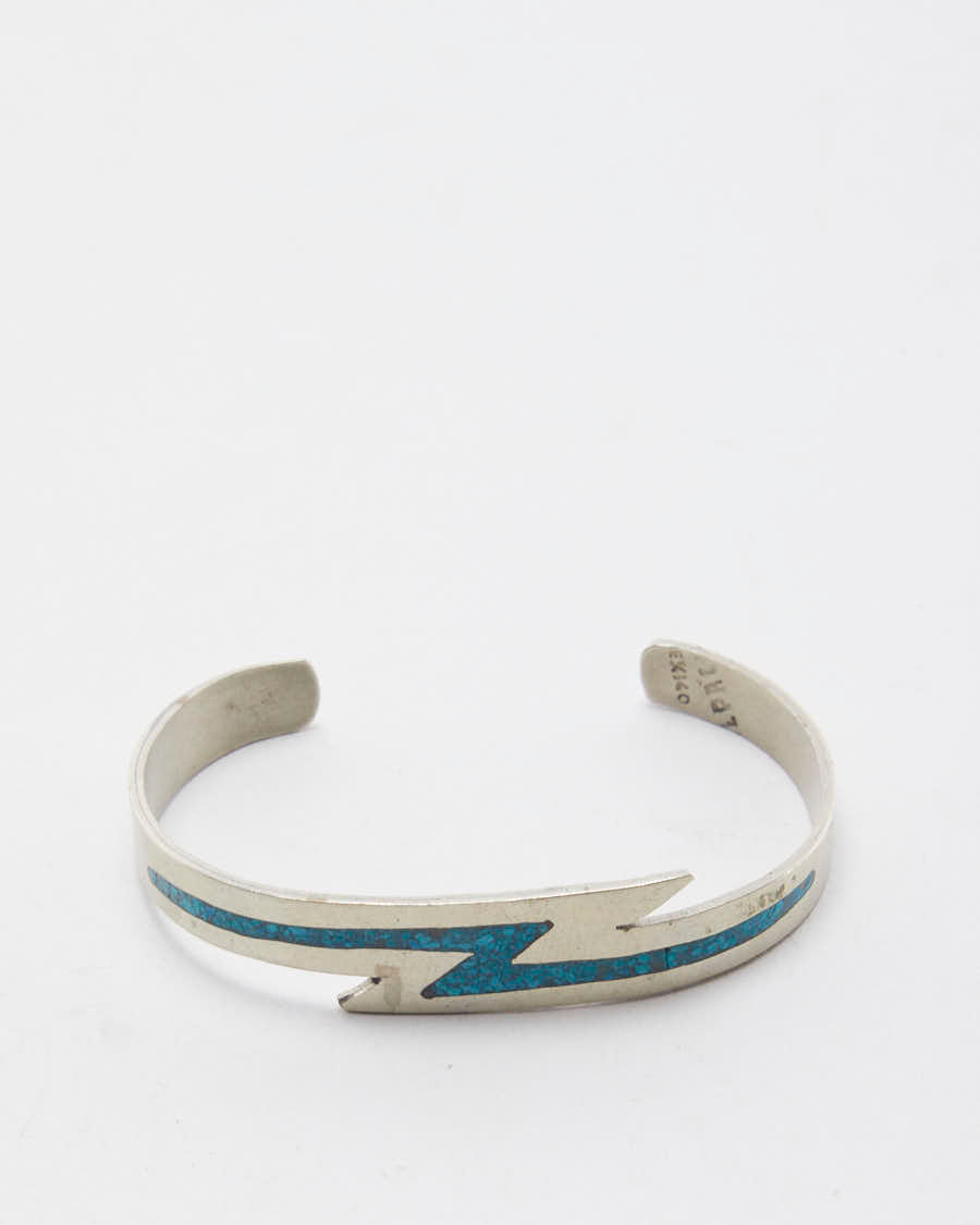 Vintage Turquoise Lightning Bolt Bracelet