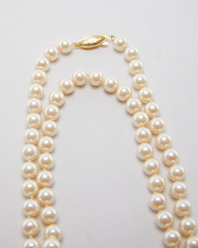 Silver Faux Pearl Necklace